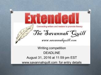 Writing competition extended